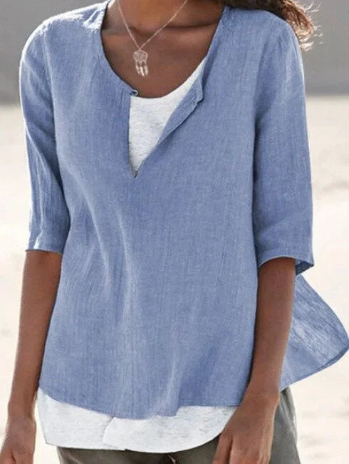 Stylish Womens Blouse - Flattering Layered Summer Top 4