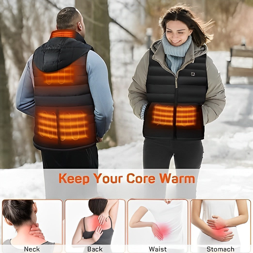 Unisex Heated Vest with USB Power Supply – 4 Heating Elements and 8 Hours of Warmth 2