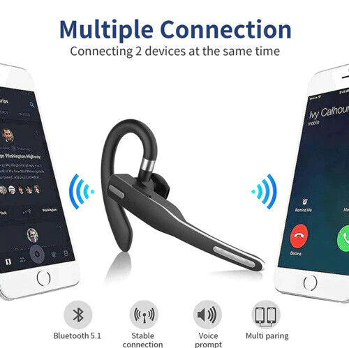 Wireless Bluetooth 5.1 Noise Cancelling Headset with Dual Microphone – Ergonomic Design for Hands-Free Calling 1