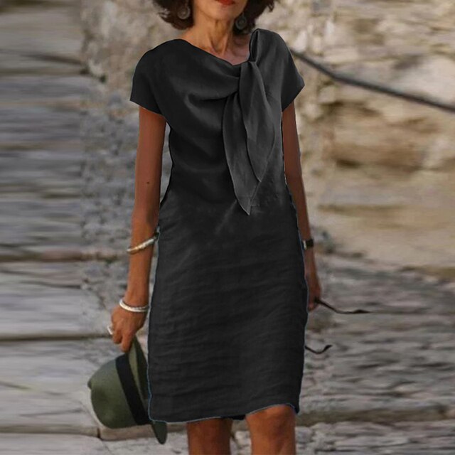 Women's Cocktail Dress Black Mini Evening Dress 4