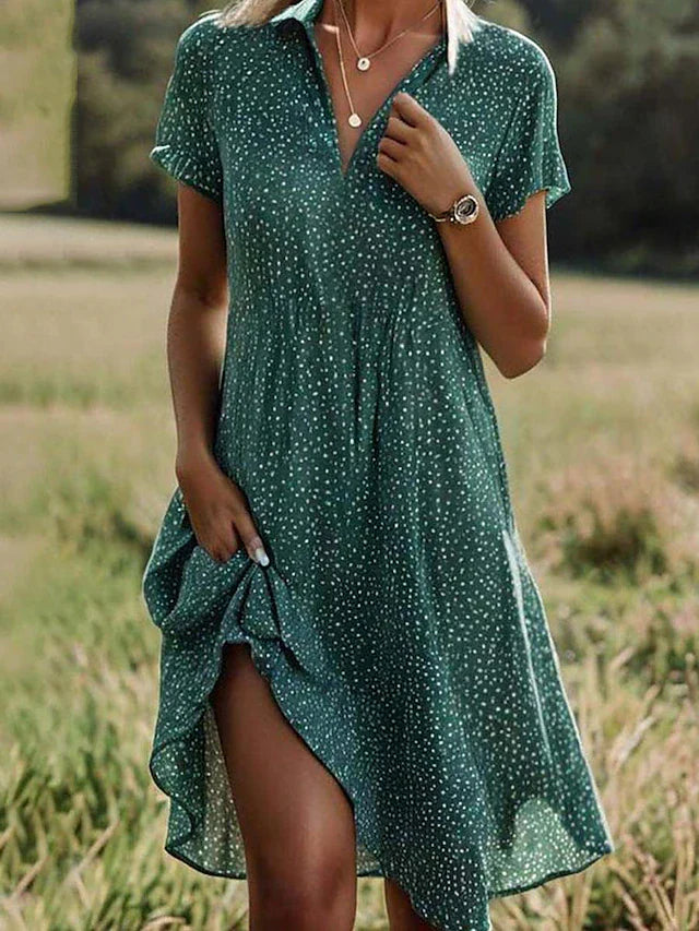 Women's Midi Shirt Dress Blue 0