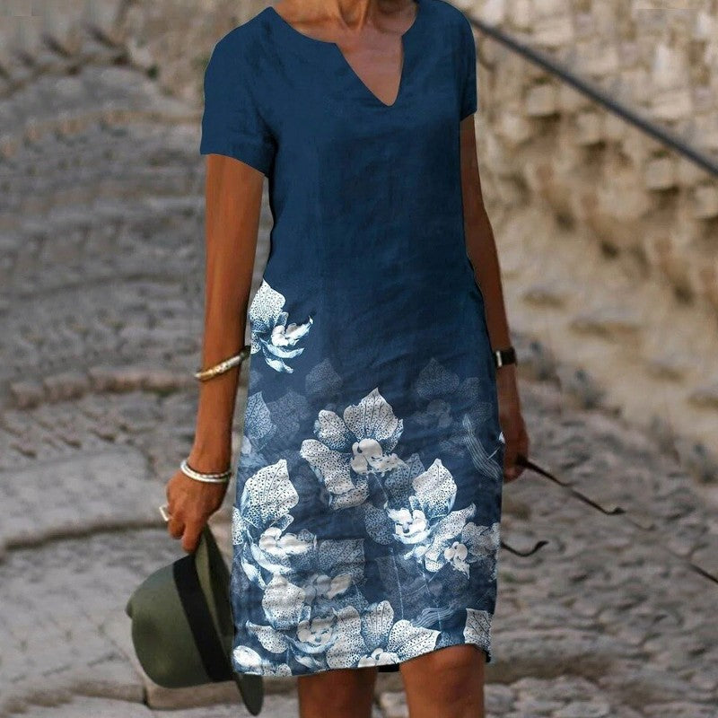 Women's Mini Dress Floral Pattern 0