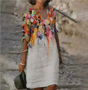 Women's Mini Dress Multi-Color Summer Dress 4