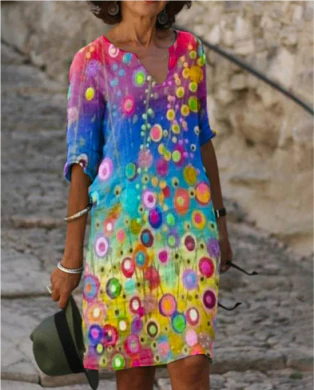 Women's Mini Dress Multi-Color Summer Dress 6
