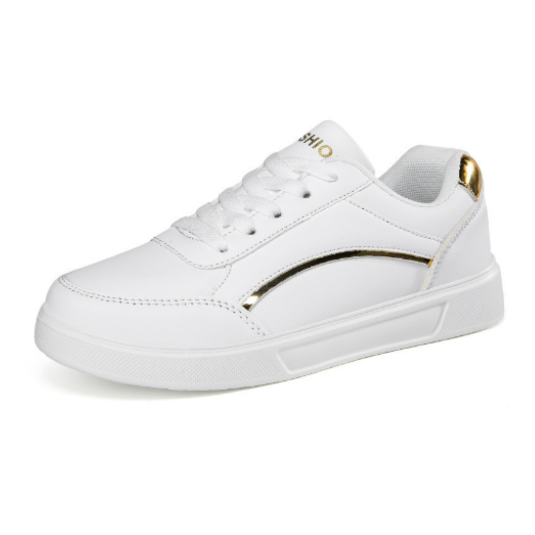 Women's White Lace-Up Sneakers for Everyday Comfort 0