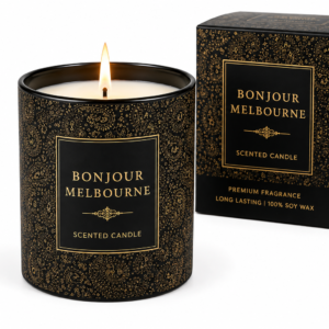 Bonjour Melbourne Scented candle Black Fine Paisley